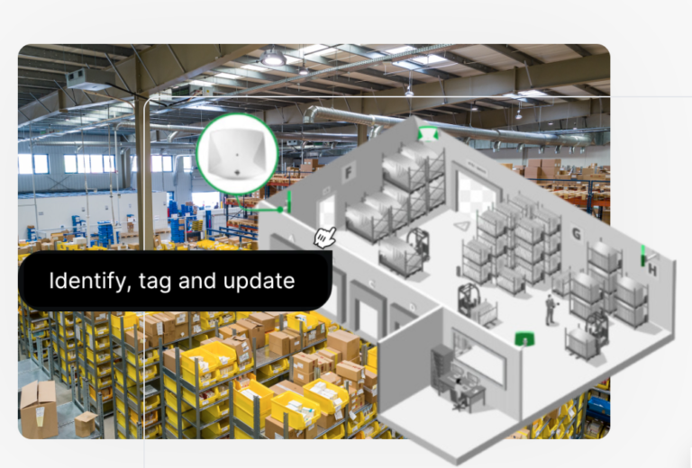 Industrial asset management software from Assettrac showing RTLS