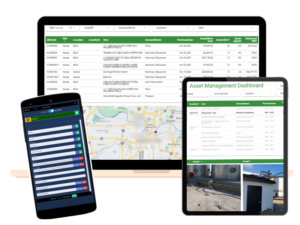 Custom asset tracking solutions for any business showing asset management software dashboards